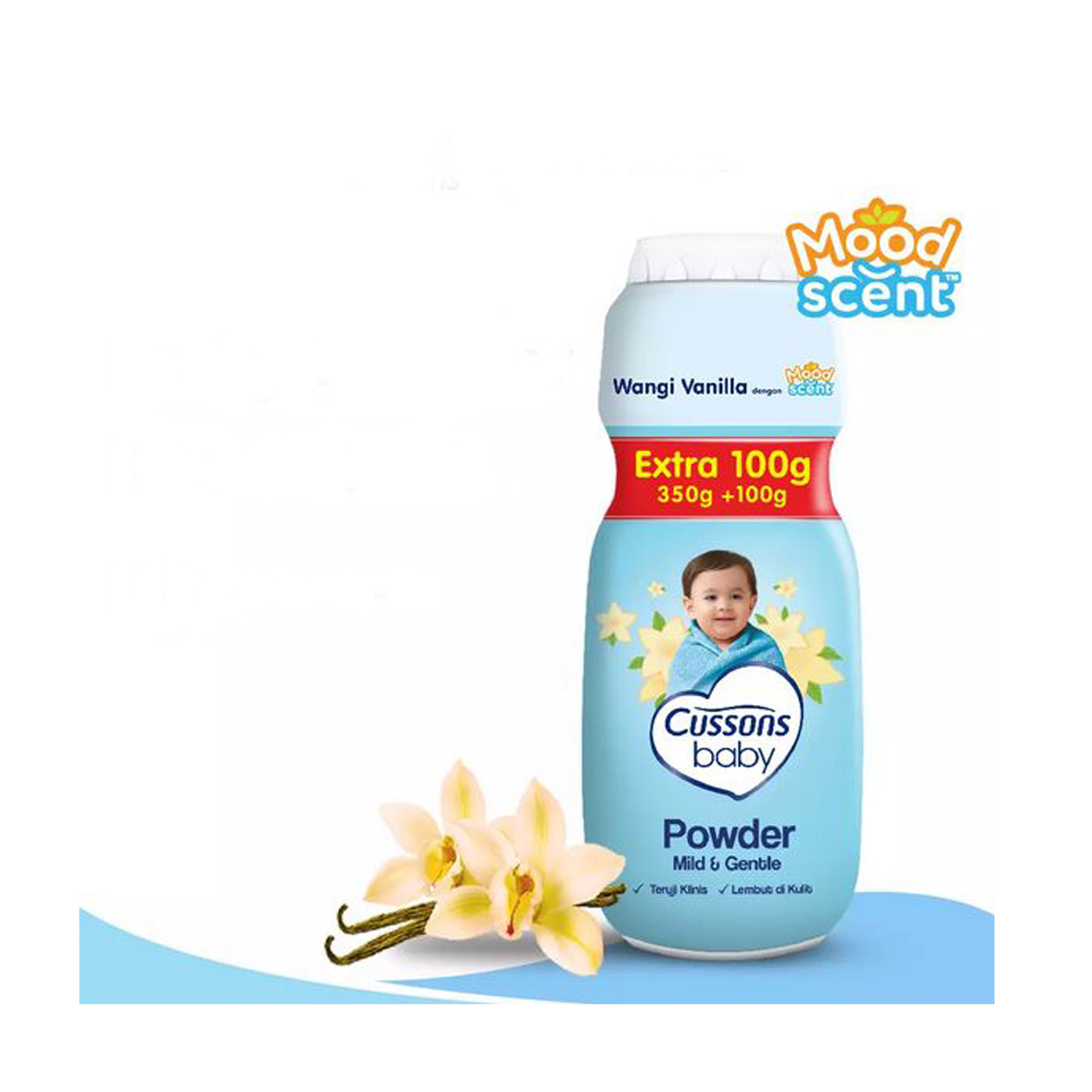 Cussons Baby Powder Mild And Gentle Extra FIll 350gr+100gr | Gogobli