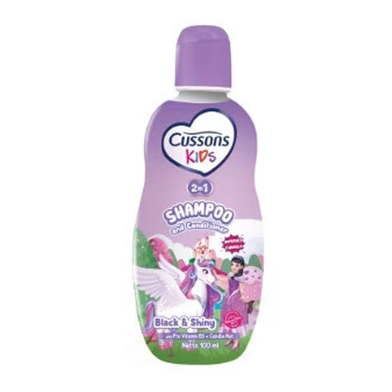 Cussons Kids 2in1 Shampoo And Conditioner Black And Shiny 100ml | Gogobli