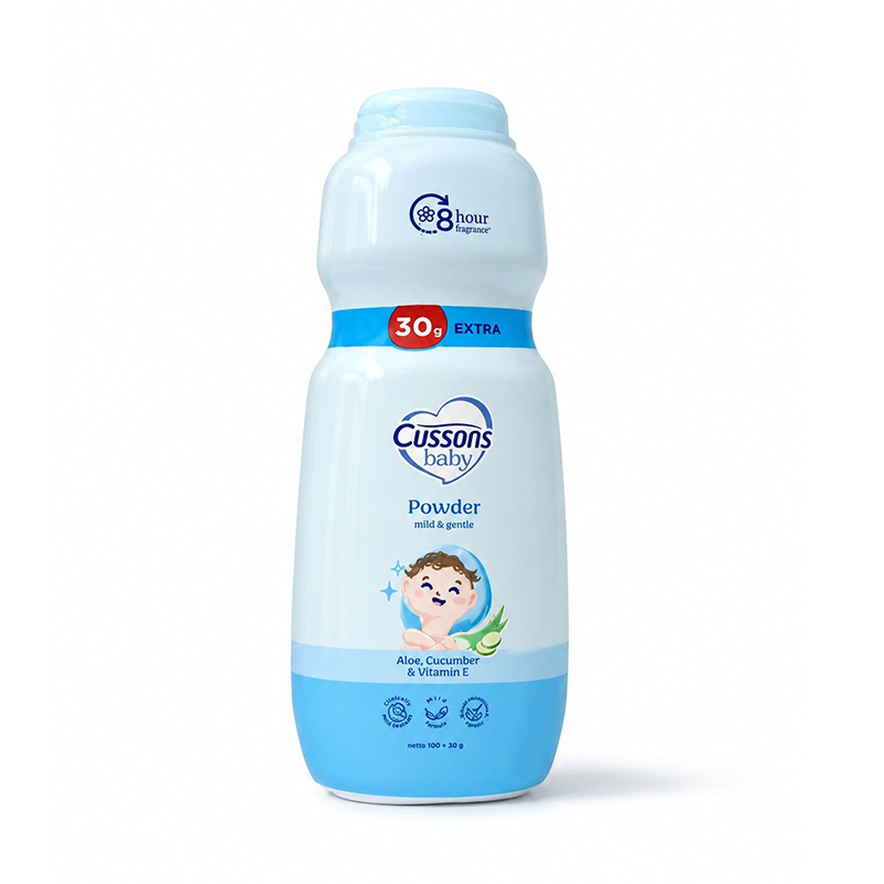 Cussons Baby Powder Mild And Gentle Extra Fill 100gr+30gr | Gogobli
