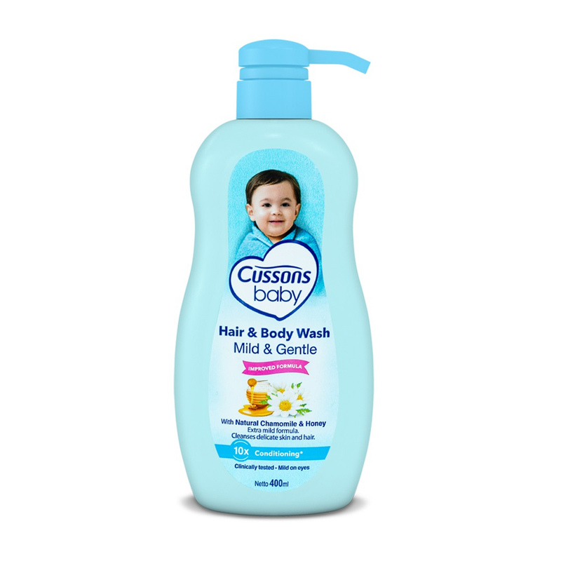 Cussons Baby Hair And Body Wash Mild And Gentle Pump 400ml | Gogobli