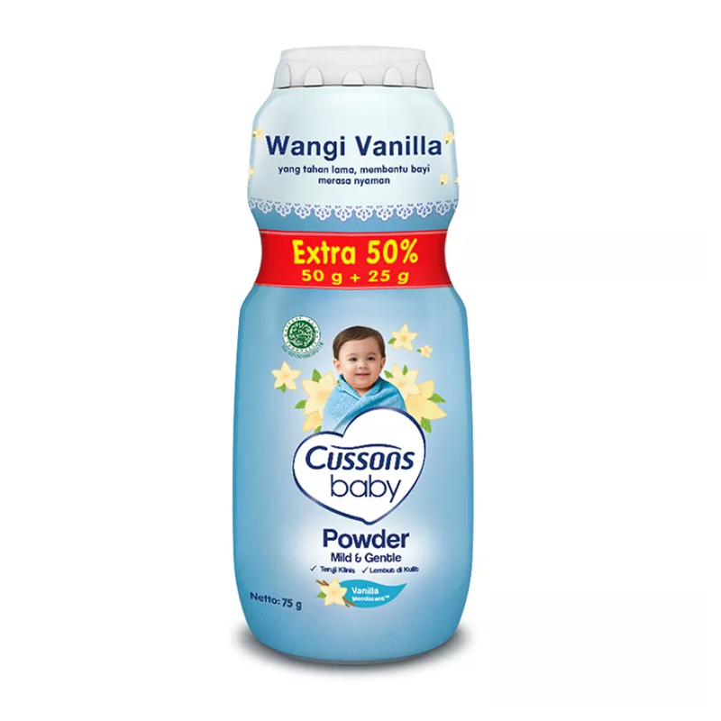 Cussons Baby Powder Mild And Gentle Extra Fill 50gr+25gr | Gogobli
