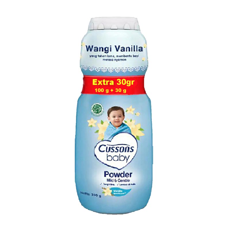 Cussons Baby Powder Mild And Gentle Extra Fill 100gr+30gr | Gogobli