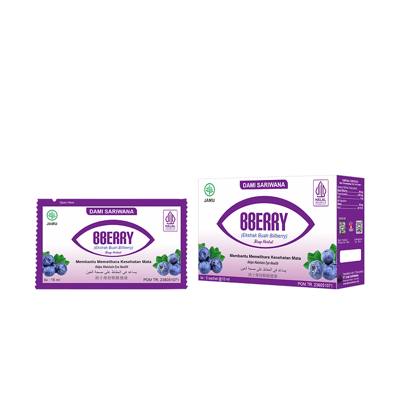Dami Sariwana Bberry Cair Box (5 Sachet @10ml) | Gogobli