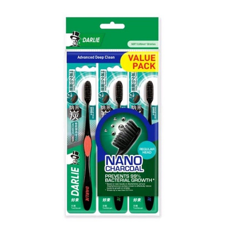 Darlie Toothbrush Charcoal Clean 3pcs | Gogobli