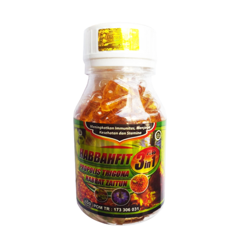 Darusyifa HabbahFit 3in1 Propolis Trigona Habbat Zaitun 200 Kapsul | Gogobli