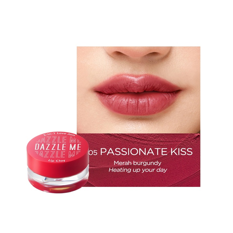 Dazzle Me 2in1 Love Jam Lip Clay 05 Passionate Kiss 3gr | Gogobli