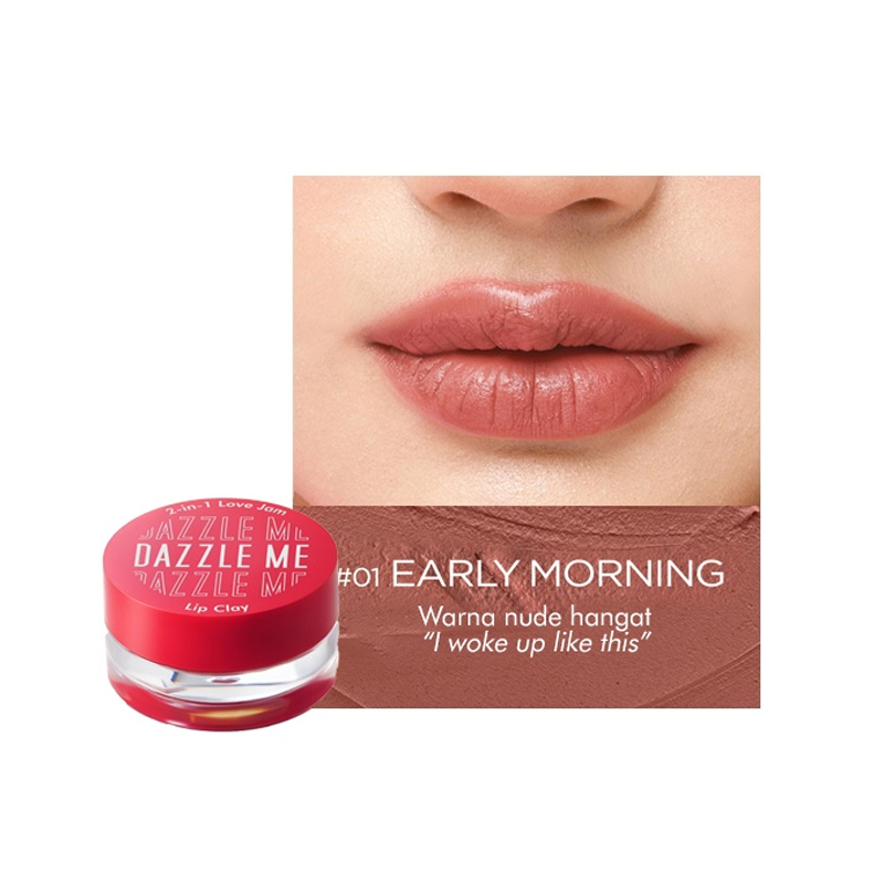 Dazzle Me 2in1 Love Jam Lip Clay 01 Early Morning 3gr | Gogobli
