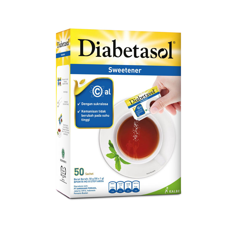 Diabetasol Zero Calorie Sweetener 50 X 1gr ( Sachet) | Gogobli