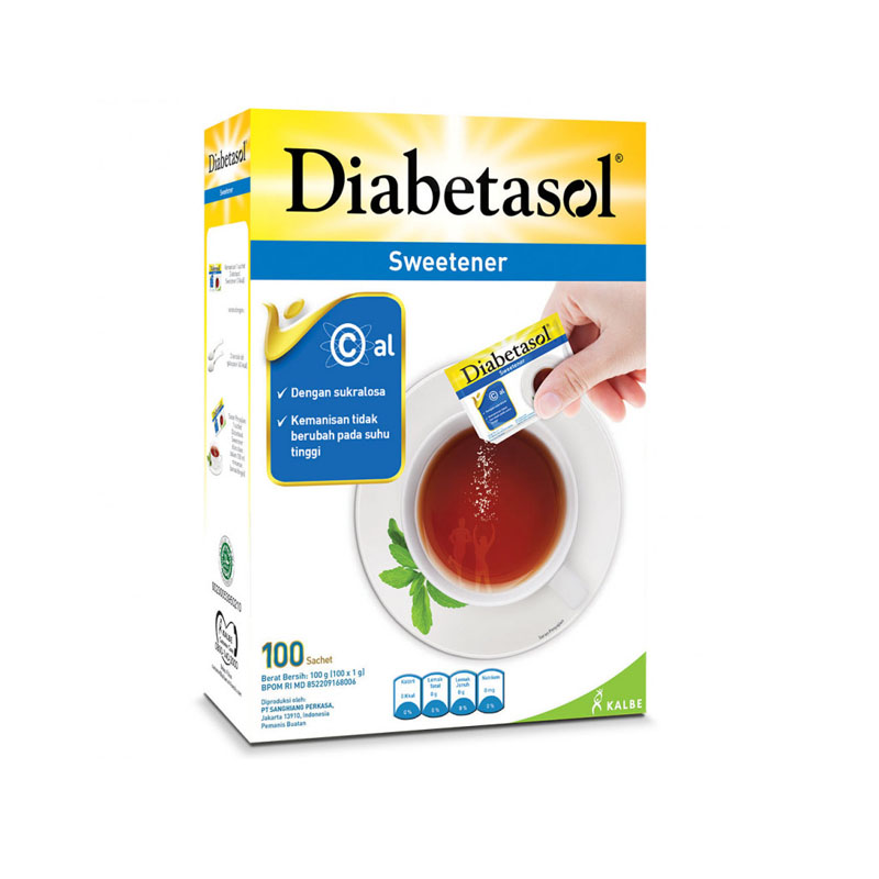 Diabetasol Zero Calorie Sweetener 100X1gr | Gogobli