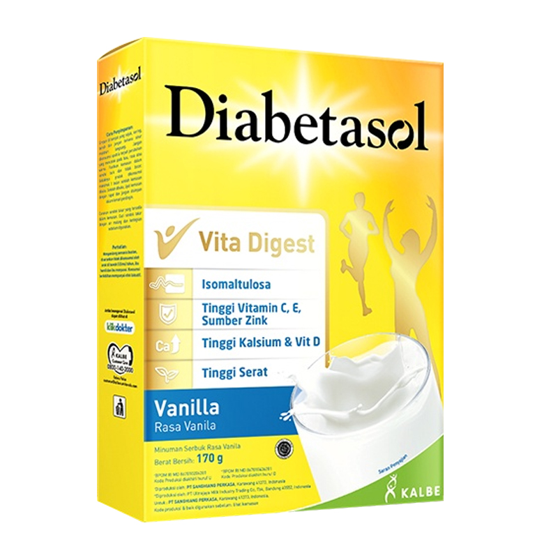 Diabetasol Milk Vanila 170gr | Gogobli