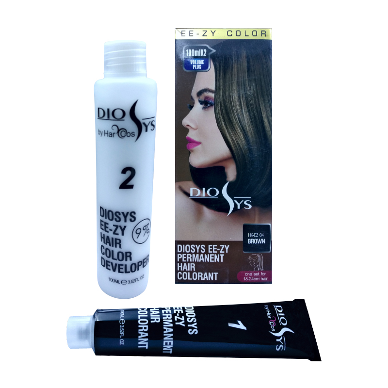 Diosys EE-ZY Permanent Hair Colorant Brown HK-EZ 04 | Gogobli