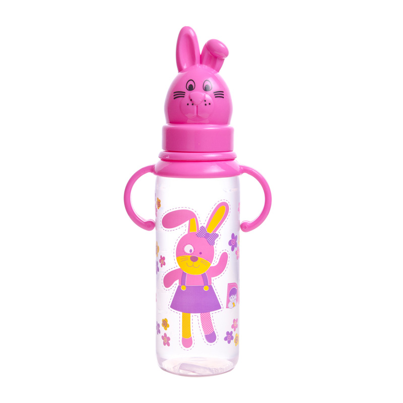 Dodo Botol PP Rabbit With Handle Pink 8 Oz | Gogobli