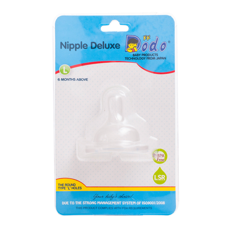Dodo Nipple Deluxe Blister Size L | Gogobli