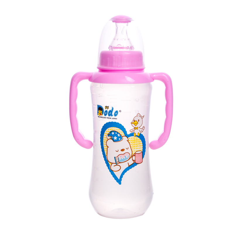 Dodo Botol PP Streamline Handle Pink 280ml | Gogobli