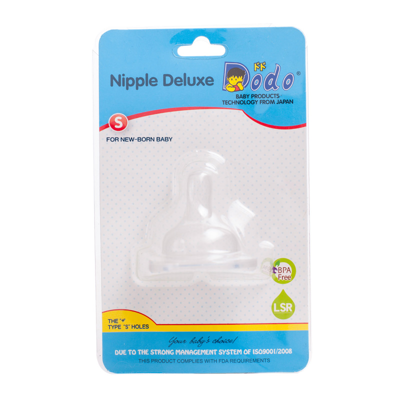 Dodo Nipple Deluxe Blister Size S  | Gogobli