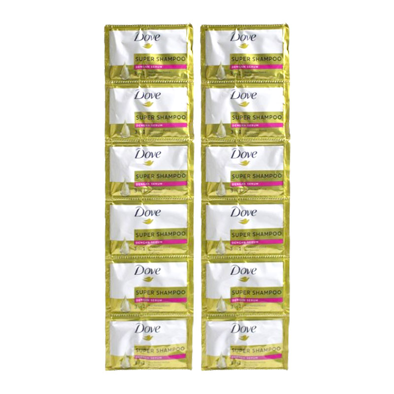 Dove 3in1 Super Shampoo Sachet 8ml (Renceng Isi 12pcs) | Gogobli