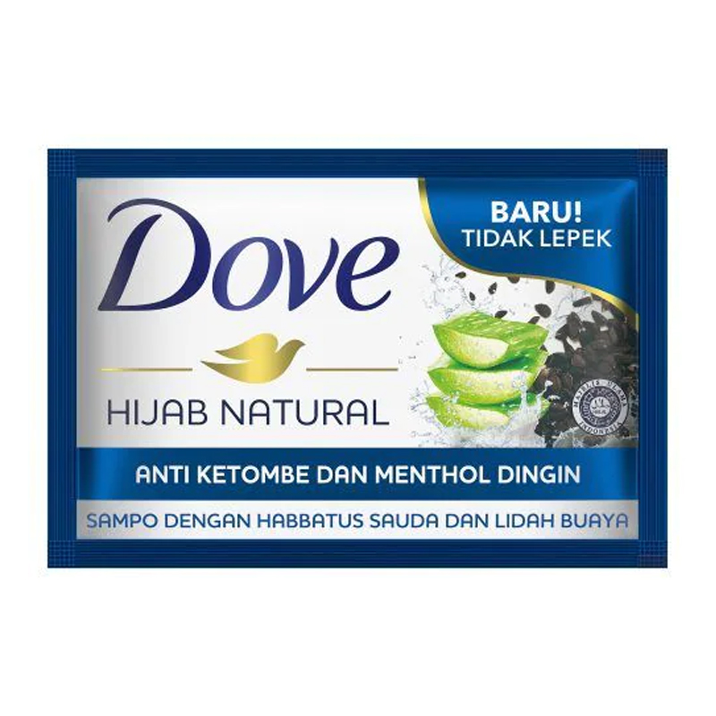 Dove Hijab Natural Sampo Anti Ketombe Dan Menthol Dingin Sachet 8ml | Gogobli