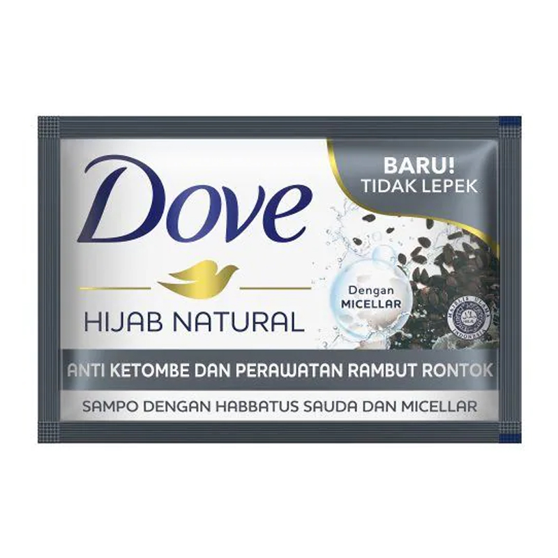 Dove Hijab Natural Sampo Anti Ketombe Dan Perawatan Rambut Rontok Sachet 8ml | Gogobli