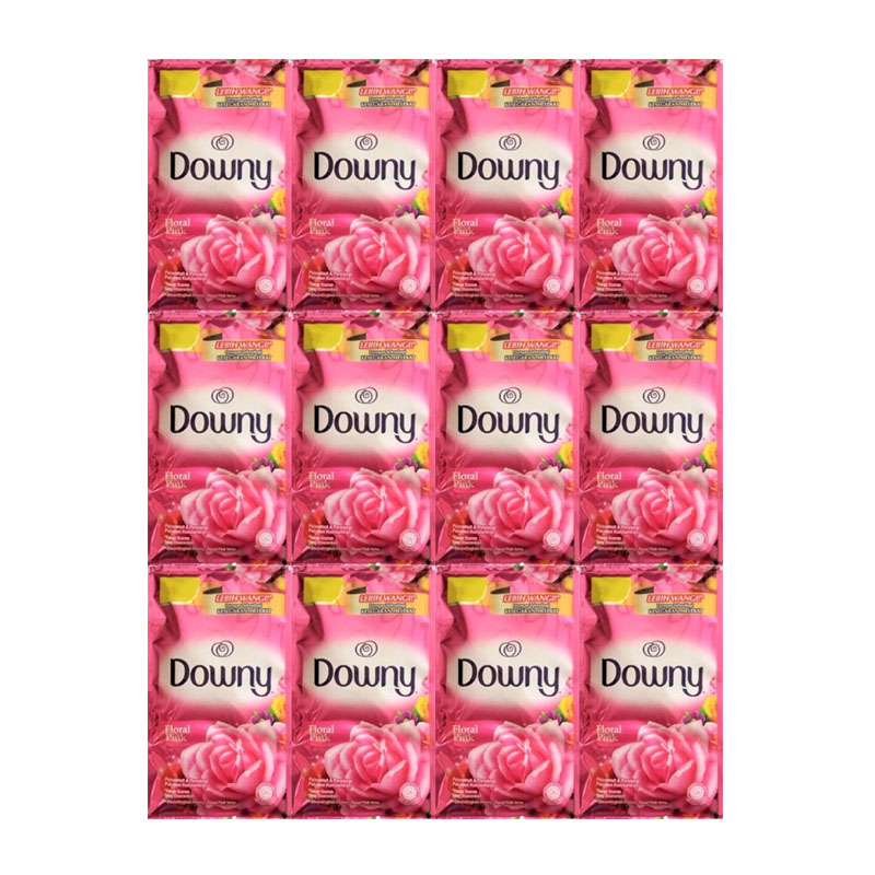 Downy Pelembut Dan Pewangi Pakaian Floral Pink 18ml (12pcs) | Gogobli