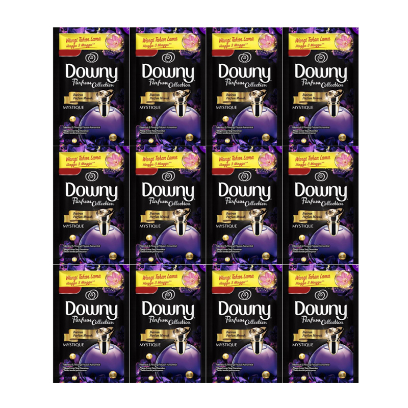 Downy Pelembut Dan Pewangi Pakaian Premium Perfume Mystique 18ml (12pcs) | Gogobli
