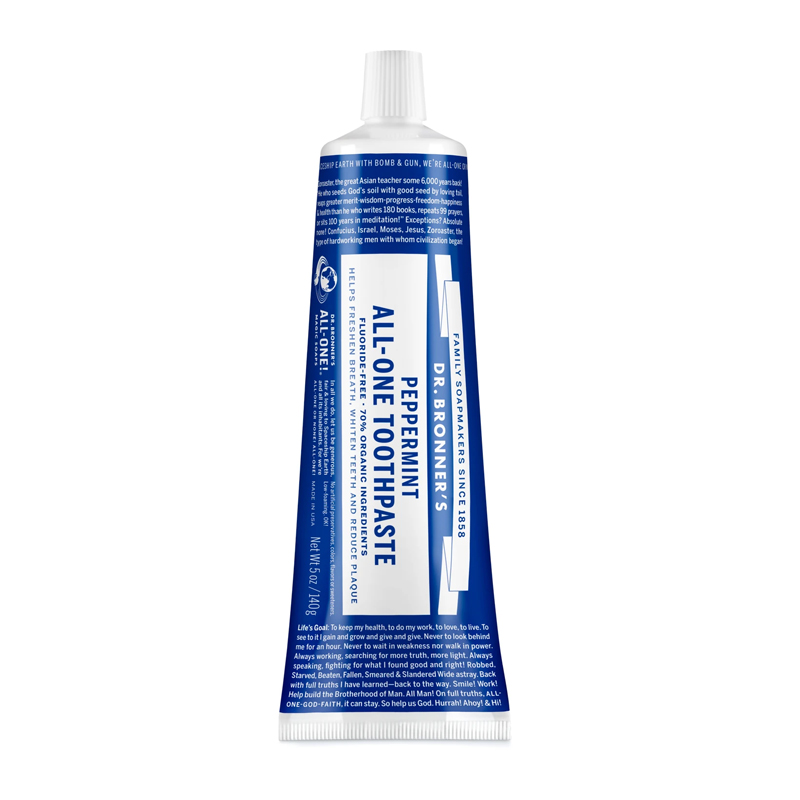 Dr Bronners All-One Toothpaste Peppermint 140gr | Gogobli