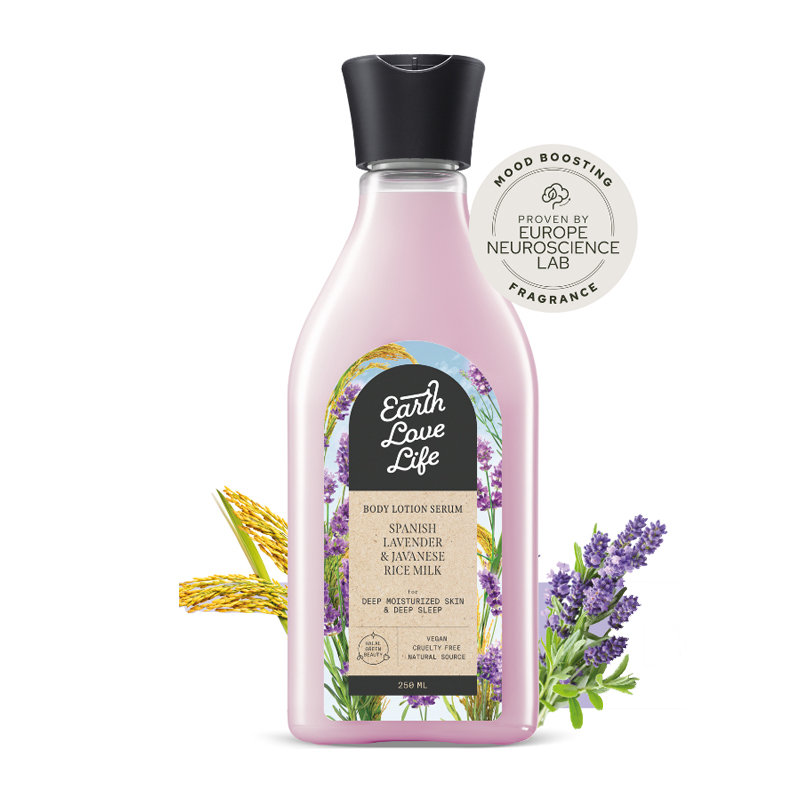 Earth Love Life Spanish Lavender & Javanese Rice Milk Body Lotion Serum 250ml | Gogobli