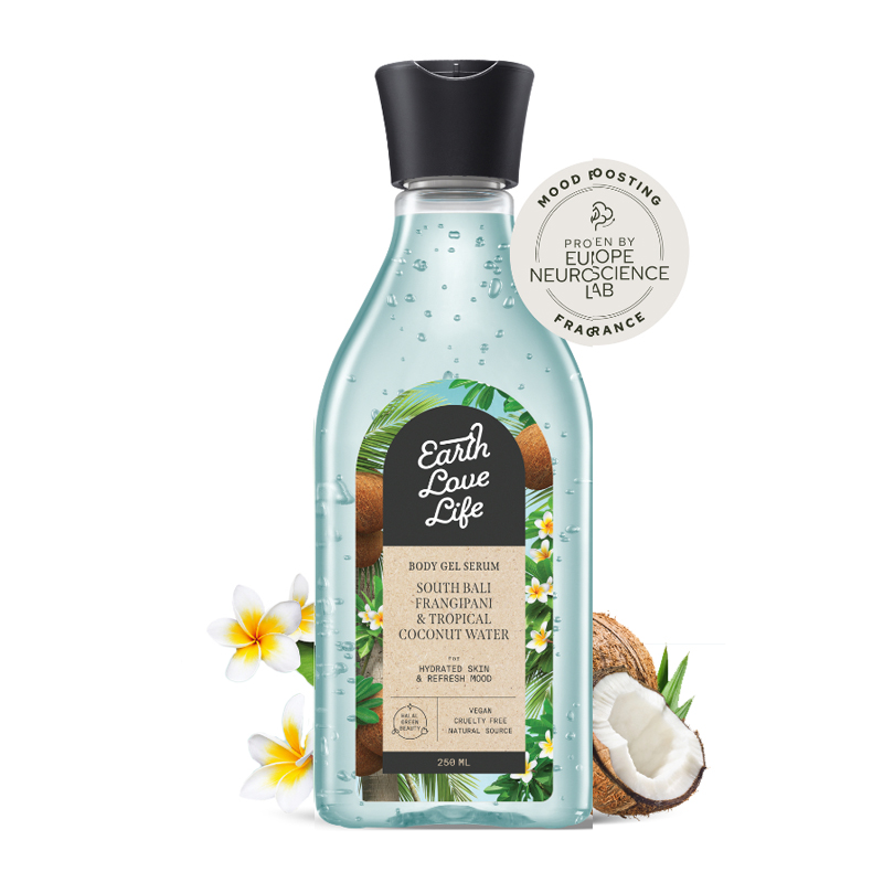 Earth Love Life South Bali Frangipani & Tropical Coconut Water Body Gel Serum 250ml | Gogobli