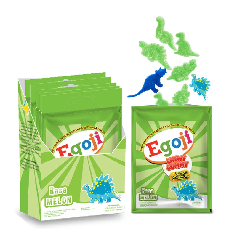 Egoji Chewy Gummy Melon Box (5 Sachet @ 20gr) | Gogobli