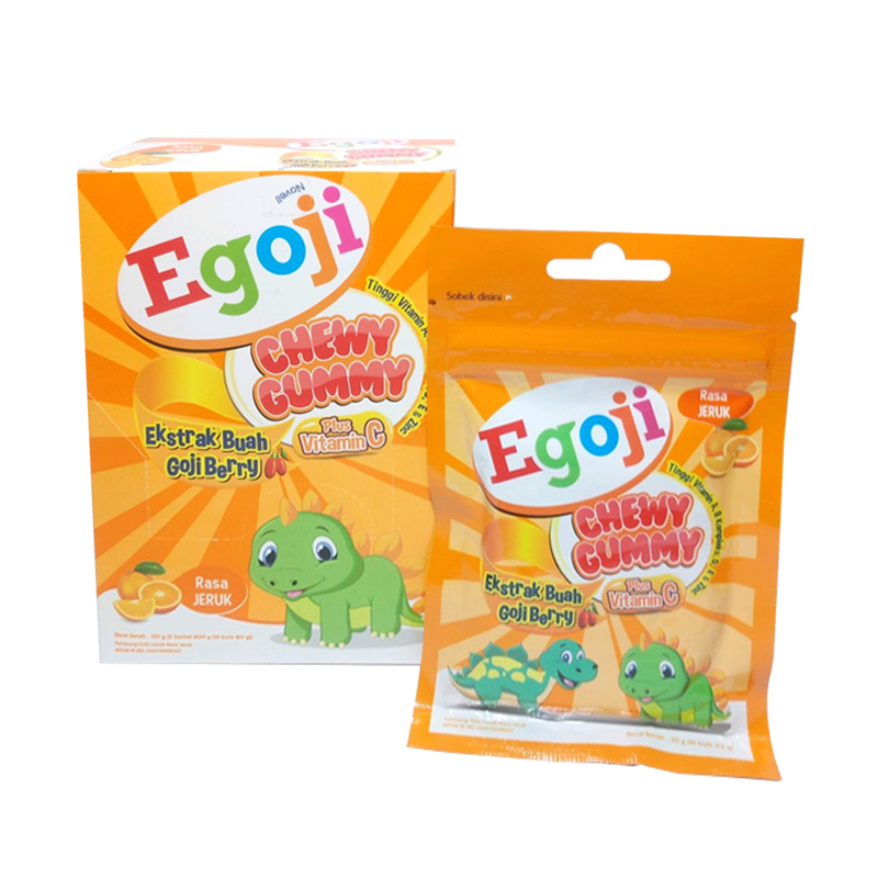 Egoji Chewy Gummy Jeruk Box (5 Sachet @ 20gr) | Gogobli