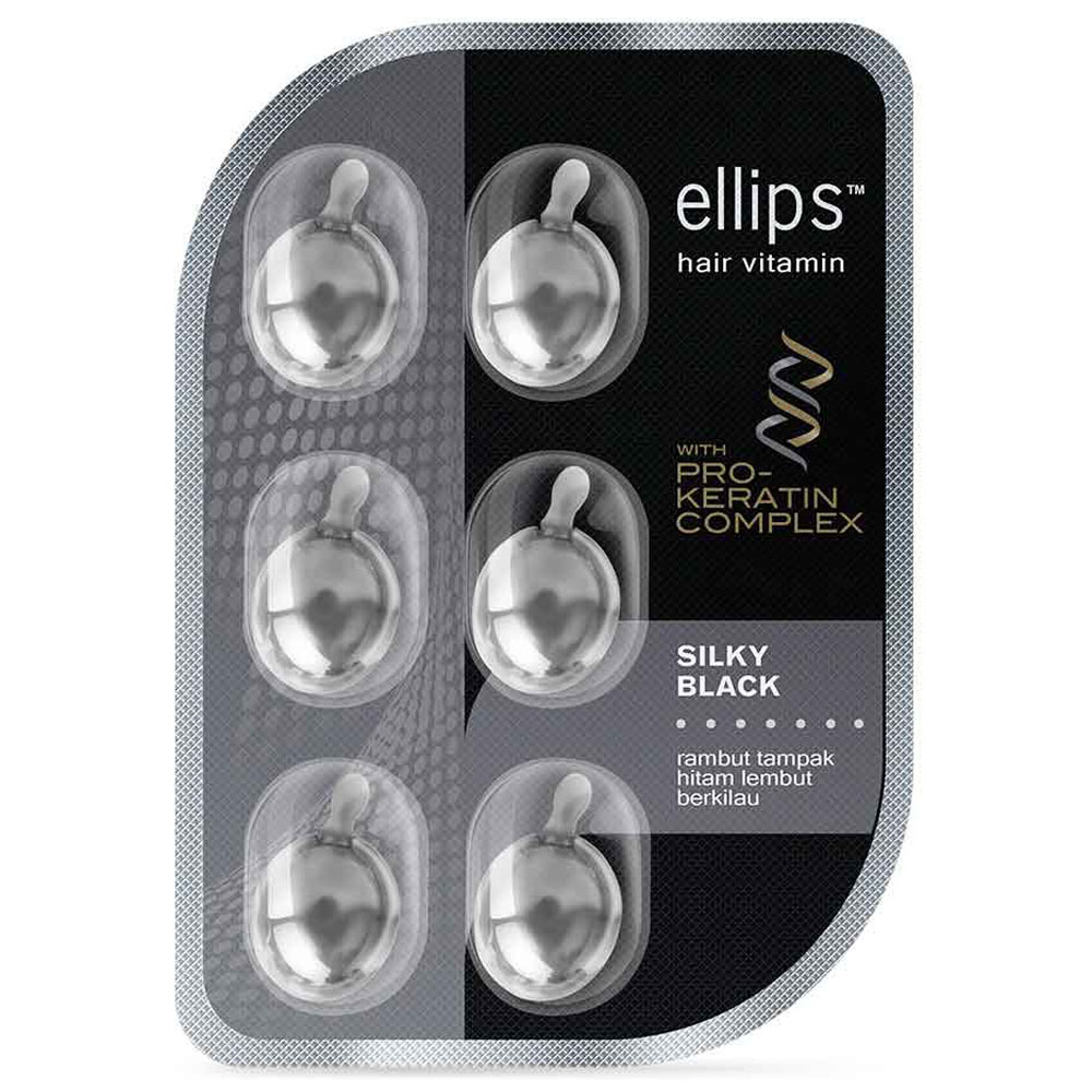 Ellips Hair Vitamin Keratin Silky Black Blister | Gogobli