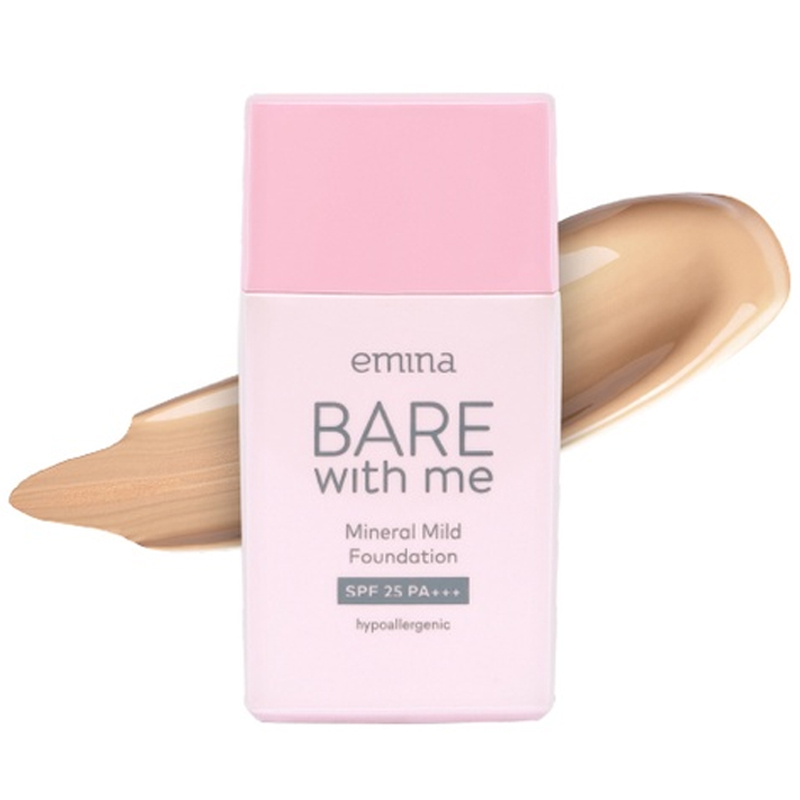 Emina Bare With Me Mineral Mild Foundation 03 Caramel 30gr | Gogobli