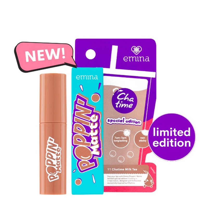Emina Poppin Matte X Chatime 11 Milk Tea 4.5gr | Gogobli