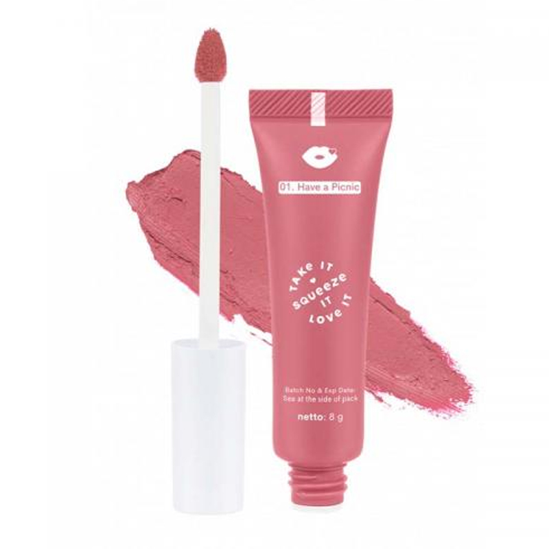 Emina Squeeze Me Up Lip Matte 01. Have A Picnic 6.5gr | Gogobli