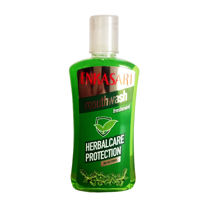 Enkasari Mouthwash Herbalcare Protection Freshmint 250ml | Gogobli