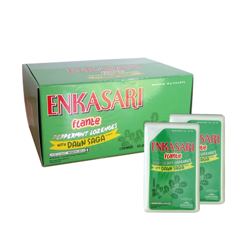Enkasari Flante Peppermint Lozenges (12 Pcs X 8gr) | Gogobli