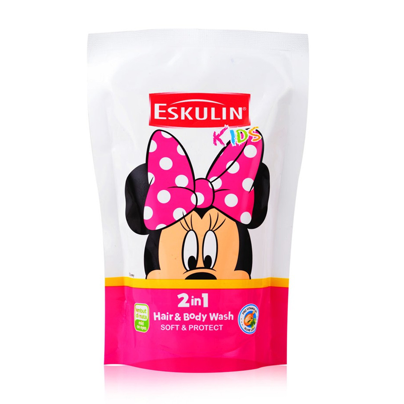 Eskulin Kids Hair And Body Wash Soft And Protect Pouch 280ml | Gogobli