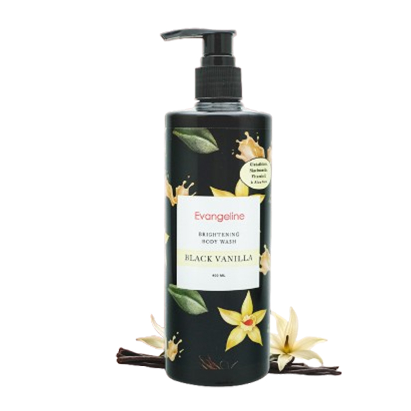 Evangeline Brightening Body Wash Black Vanilla 400ml | Gogobli