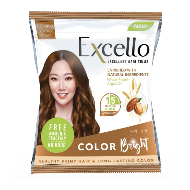 Excello Excellent Hair Color EC-050 Golden Brown 20ml + 20ml | Gogobli