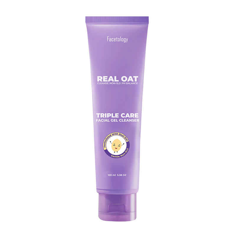 Facetology Triple Care Facial Gel Cleanser Gentle Low PH Oat 100ml | Gogobli