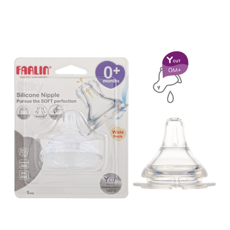 Farlin Silky Nipple Wide Neck Y 1pc | Gogobli