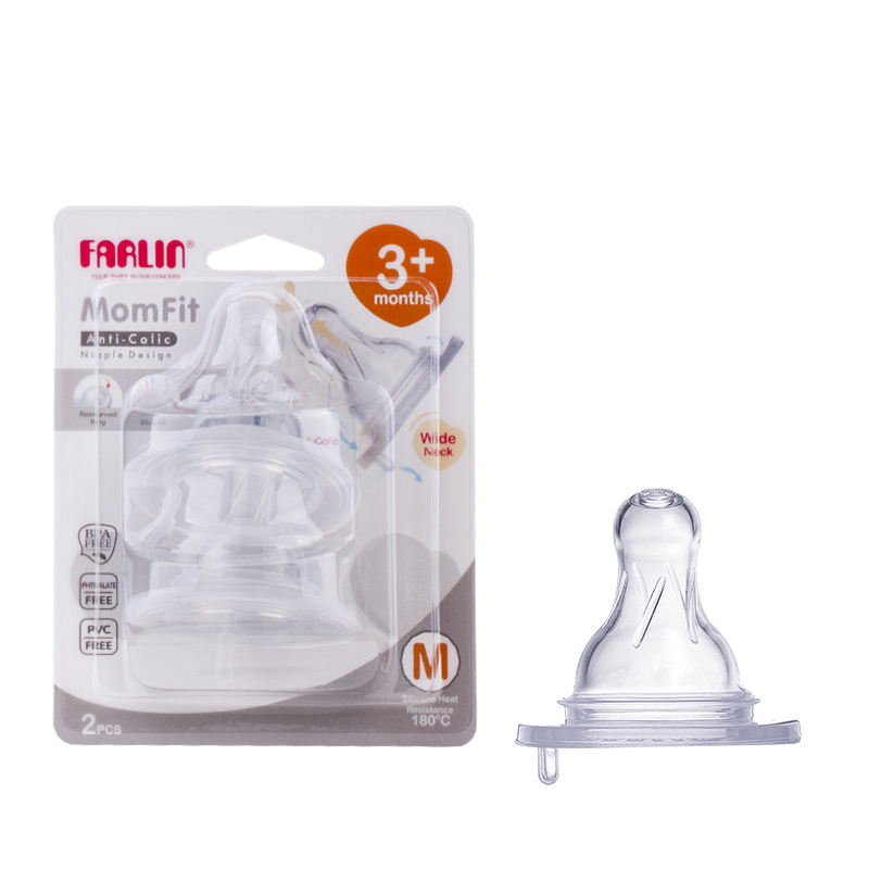 Farlin MomFit Nipple Wide Neck M 2pcs | Gogobli