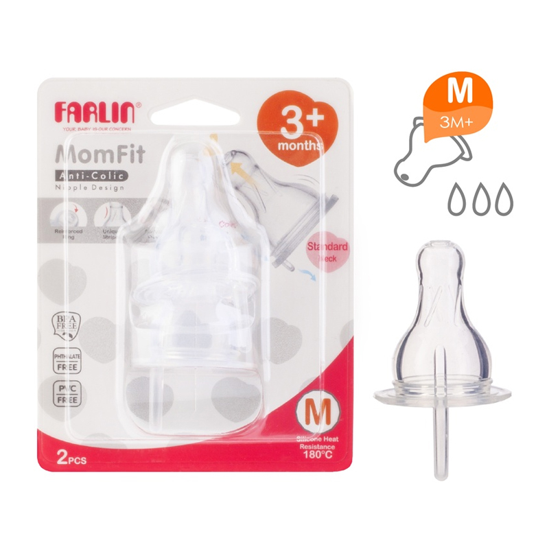 Farlin MomFit Nipple Standard Neck M 2pcs | Gogobli