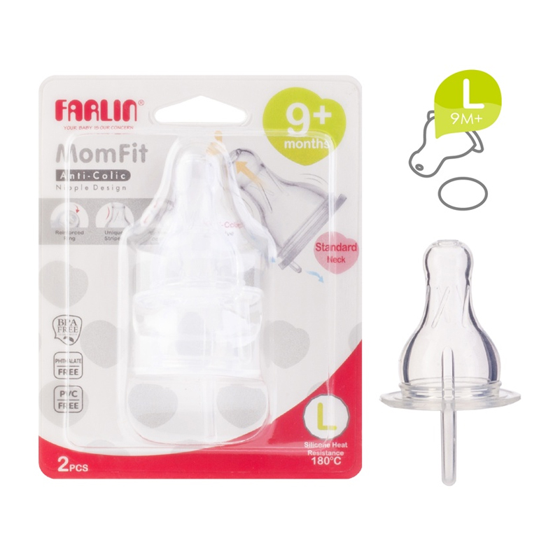 Farlin MomFit Nipple Standard Neck L 2pcs | Gogobli