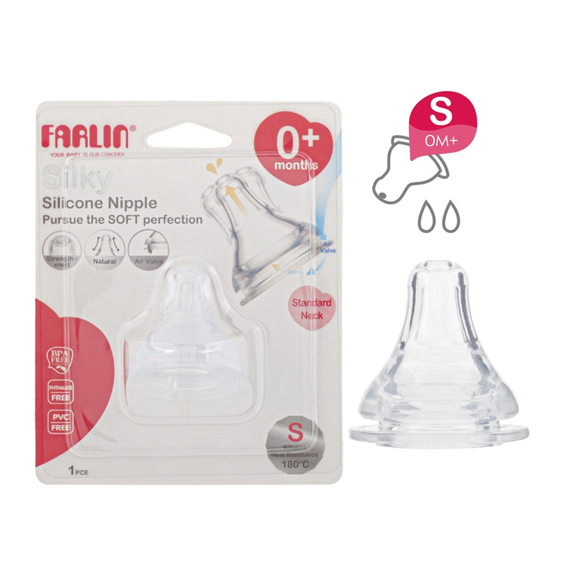 Farlin Silky Nipple Standard Neck S 1pc | Gogobli