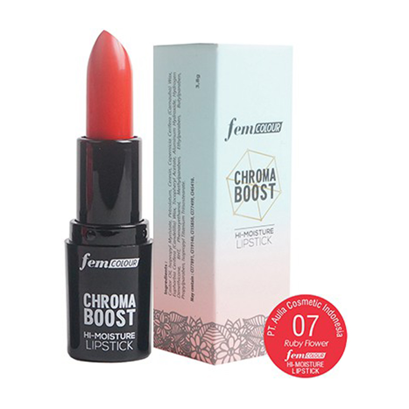 Fem Colour Chroma Boost Hi-Moisture Lipstick 07 Ruby Flower 3.8gr | Gogobli