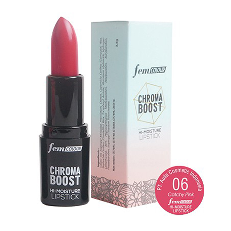 Fem Colour Chroma Boost Hi-Moisture Lipstick 06 Catchy Pink 3.8gr | Gogobli