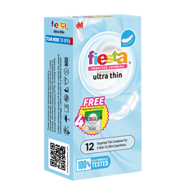 Fiesta Ultra Thin 12pcs FREE Fiesta Intim Natural Gel 4pcs | Gogobli