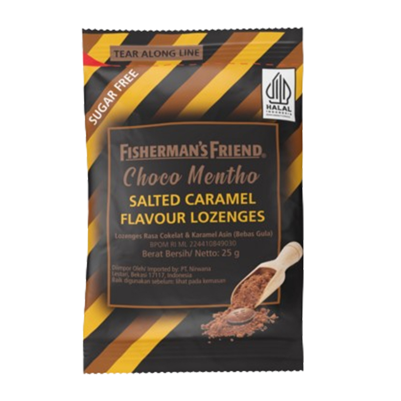 Fishermans Choco Mentho Salted Caramel Flavour Lozenges 25gr | Gogobli