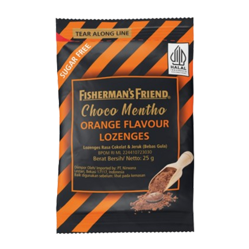 Fishermans Choco Mentho Orange Flavour Lozenges 25gr | Gogobli