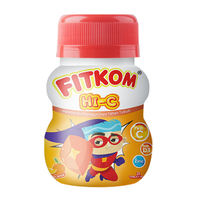 Fitkom Hi-C Jeruk 21 Tab Botol Curvy | Gogobli